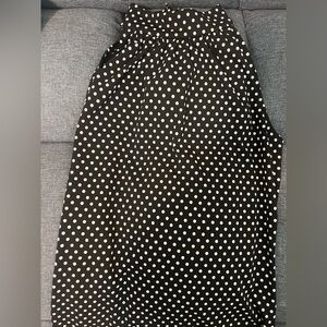 Michael Kors Black and Cream Polka Dot Top